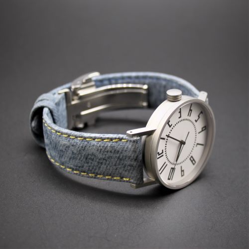 特別仕様 ekiwatch φ37mm 白文字盤 × 紺デニムレザー 限定3本